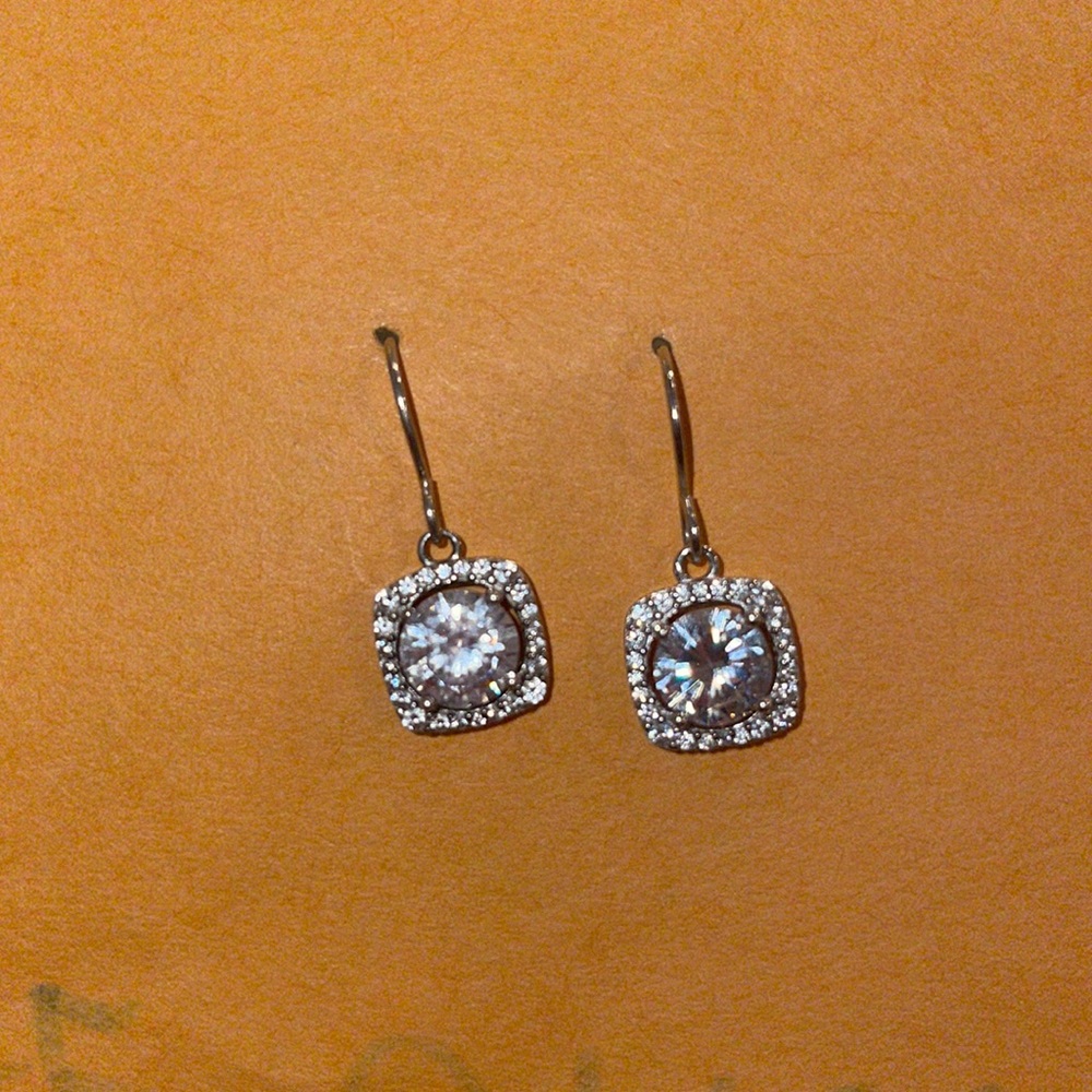 Sterling Silver Dangle Statement Earrings - image 2